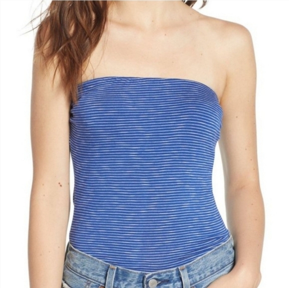 NWOT SOCIALITE STRIPE FITTED TUB TOP SIZE XS - Picture 1 of 2